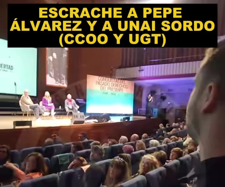 ESCRACHE A PEPE ÁLVAREZ Y UNAI SORDO